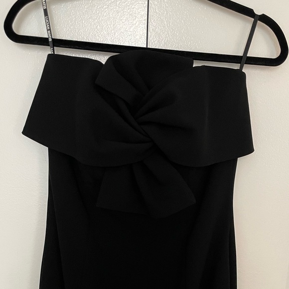 Strapless Cocktail Dress with bow in front by Lucian Matis - Picture 4 of 15